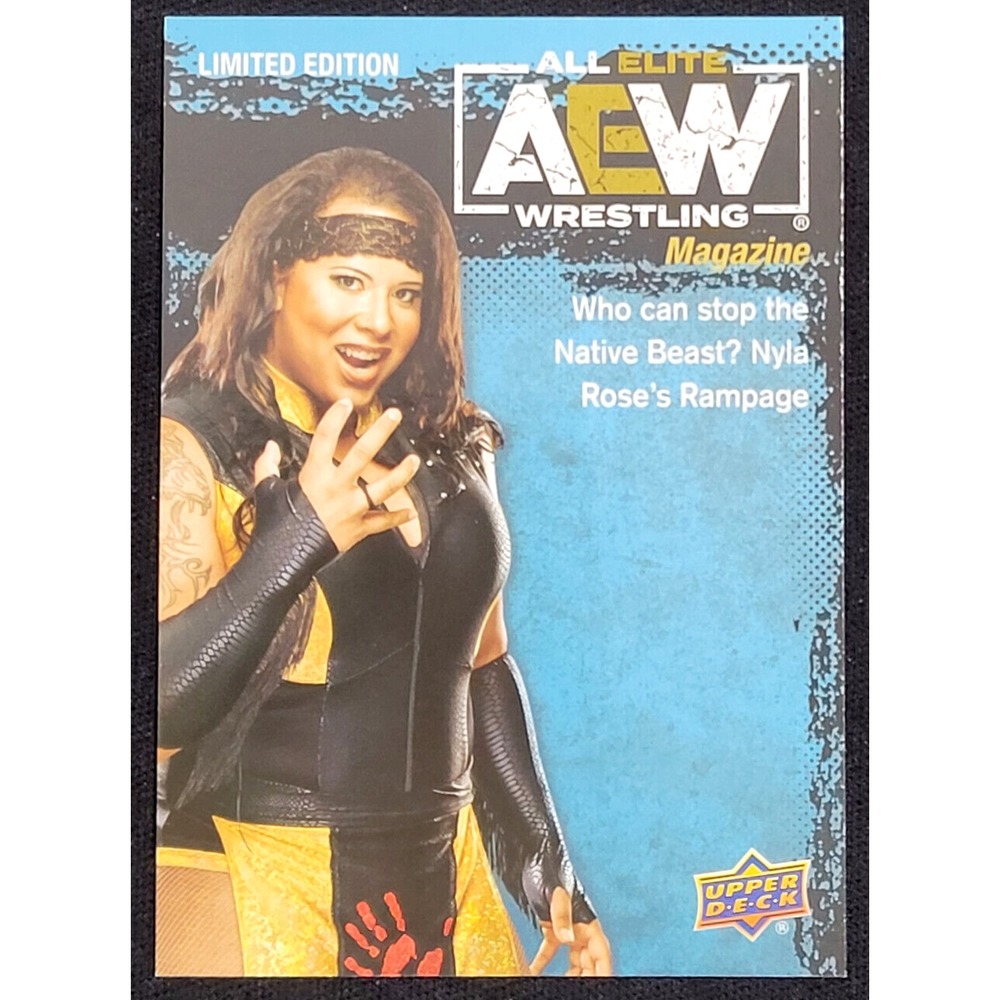 2021 UPPER DECK AEW NYLA ROSE MAGAZINE FINISHER SP INSERT